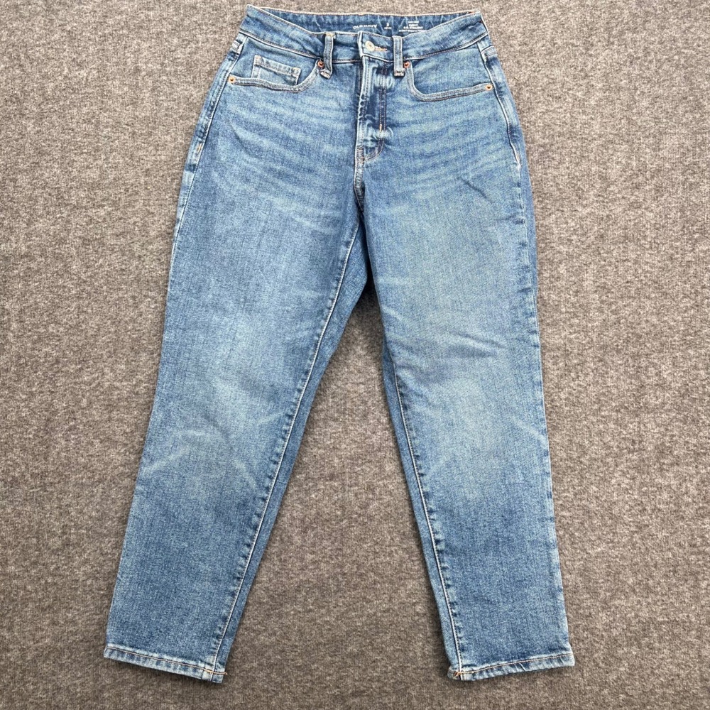 Old‎ Navy Curvy OG Straight High Rise Jeans Womens 2 Petite Medium Wash Blue